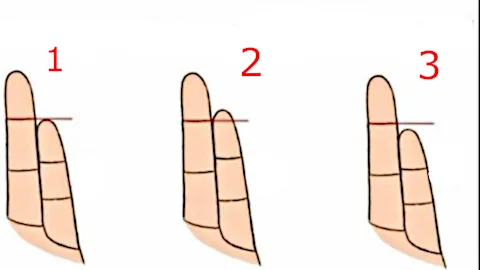 あなたの小指は薬指の第一関節よりも短い？長い？それとも同じ高さ？