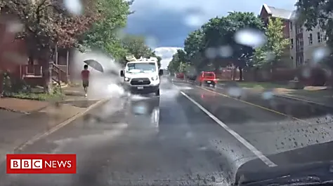 Puddle splash van driver loses job