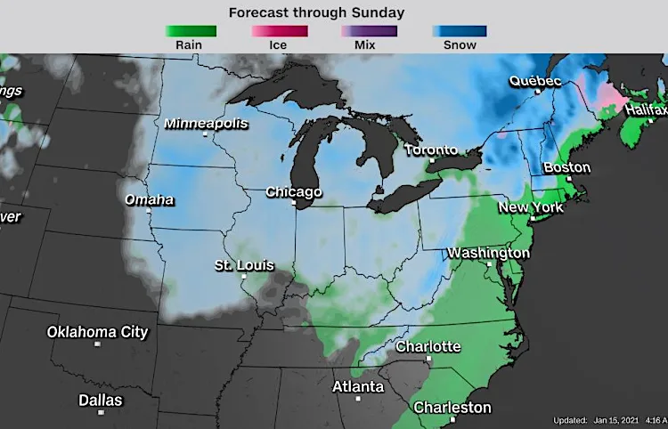 Weather forecast: Blizzard, rain, and snow to hinder Central and Eastern US weekend weather