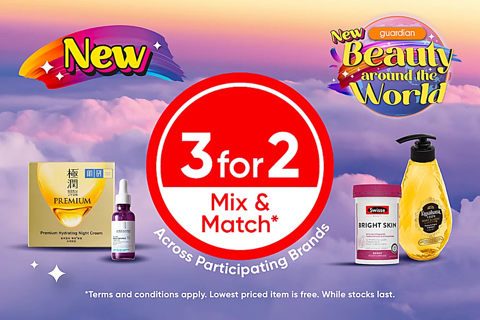 3 for 2 Offer: Mix & Match Beauty Products at Guardian, The No. 1 Health and Beauty Retailer