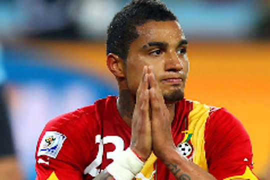 Ex-Barcelona midfielder Kevin-Prince Boateng reacts as Brazil thrash Ghana