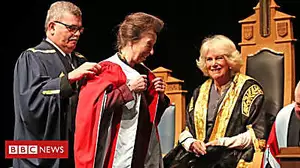 Princess Anne handed honorary degree by Camilla
