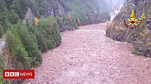 Italy storms: Drone footage of devastation