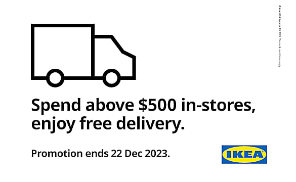 Spend $500 in-stores for free delivery.