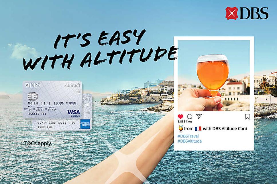 Up to 6 miles/S$1 spent on flight and hotel bookings at Expedia with the DBS Altitude Card