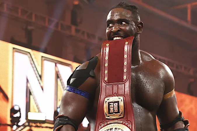 Watch: Oba Femi Comes Face To Face With Omos At NXT Event