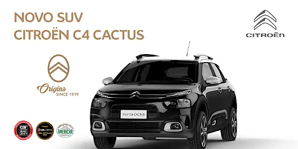 Citroën 100 anos. Celebre com Citroën C4 Cactus.
