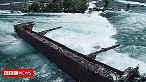101-year-old ship dislodged above Niagara Falls