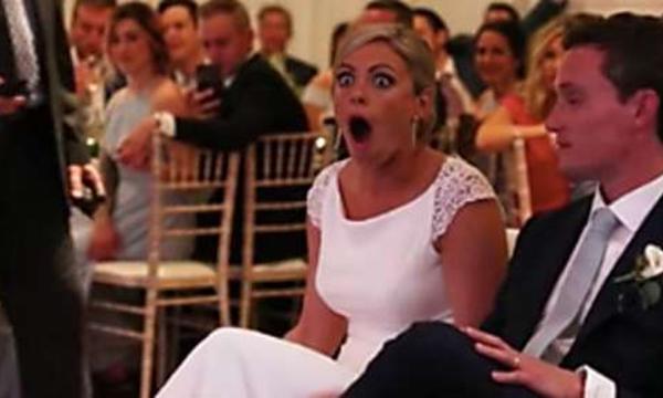 [Photos] Bride's Father Invites a Very Special Visitor and Surprises the Entire Wedding Party