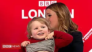 Three-year-old steals show during BBC bulletin