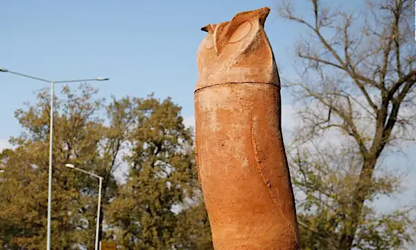 'Phallic' owl statue sparks outrage in Serbia