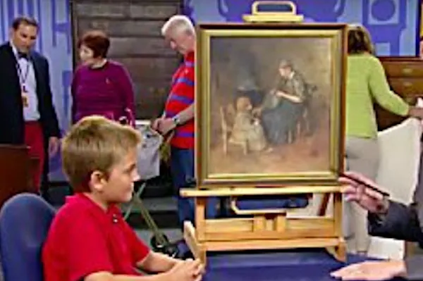 [Pics] Little Boy Brings $2 Painting to Antiques Road Show, Not Realizing Who It's By