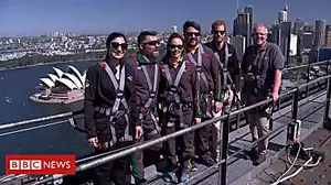 Harry climbs Sydney Harbour Bridge