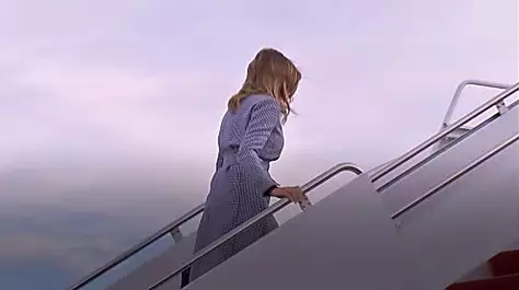 Smoke forces Melania Trump's plane to land
