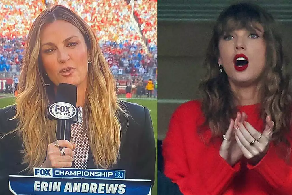 FOX Sideline Reporter Erin Andrews Delivered Emotional Postgame Message About Taylor Swift's Outfit After AFC Championship Game