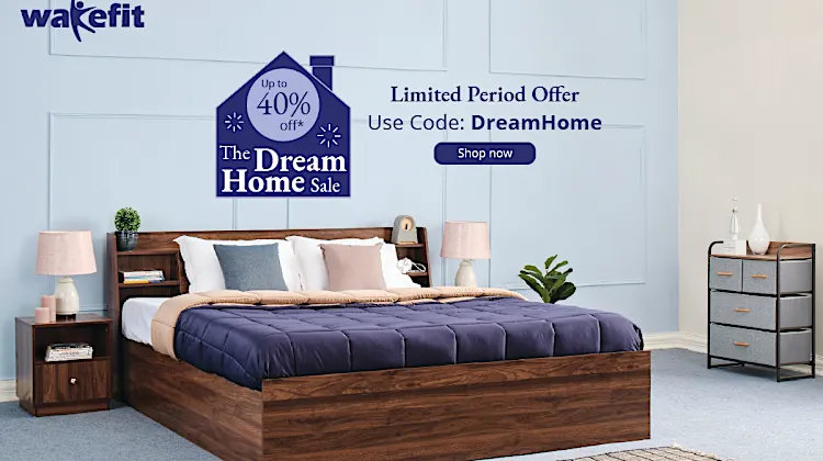 Upto 35% Discount on Wooden Beds !Wakefit Happy Home sale offer