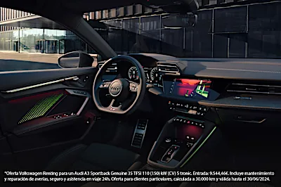 Nuevo Audi A3 Sportback. Disfrútalo por 250€/mes* en 36 cuotas con Easy Renting. Entrada: 9.545€.