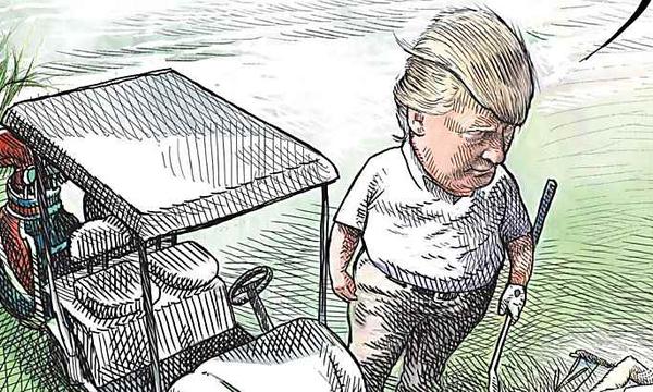Replacement for the cartoonist who drew Trump golfing over migrant bodies rejects the job after backlash