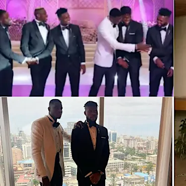 Osimhen, Uzoho, Awaziem and Onyeka turn up for Onuachu's 2nd wedding in Lagos [Photos/Videos]