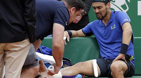 Fabio Fognini se retira del Godó por lesión