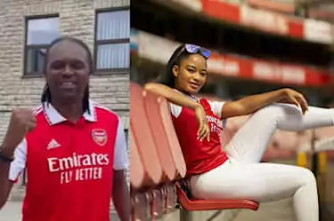 'KAN U believe it' - Super Eagles legend and wife celebrate Arsenal on top of the Premier League