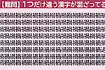 脳トレクイズ(549) 【日曜日は難問】「禍」の中に隠れた1つだけ違う漢字はどーこだ!?