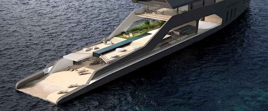 A Peek at a New Superyacht With Its Own Private Beach