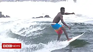 Loving Liberia's wild surf waves