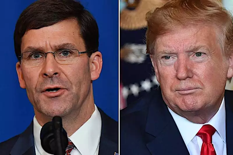 Tensions between Esper and Trump are out in the open again, this time by tweet