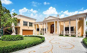 Romanesque Villa With 175 Feet of Open Waterfront on Miami’s Venetian Islands