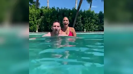 Messi y su video bajo el agua con Antonela | Video