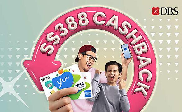 Life’s sweet with S$388 Cashback – apply for the DBS yuu Card