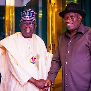 JUST IN: Tinubu meets with Jonathan at Aso Villa