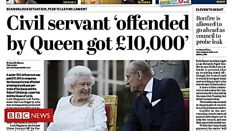 Paper review: '£10k payout' for Queen portrait claim