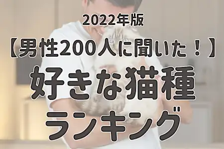 【猫好き男性200人に聞いた】好きな猫種ランキング！ 女性との差は…？
