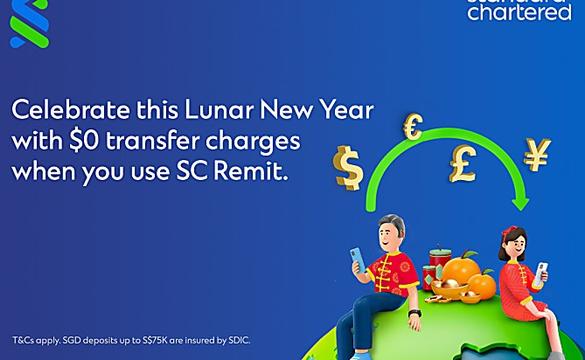 Transfer money overseas anytime anywhere with SC Remit at $0 transfer charges. T&Cs apply.