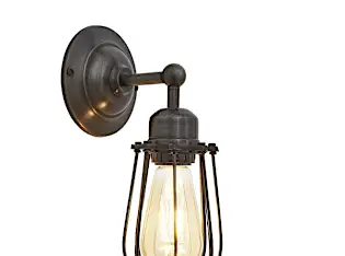 Embrace the vintage lighting trend with these wire cage sconces