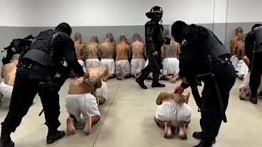 See shocking footage from El Salvador's new mega-prison
