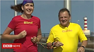 Blind woman takes on the Great North Run