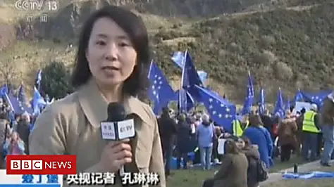 Tory delegate 'shocked' by Chinese journalist slap