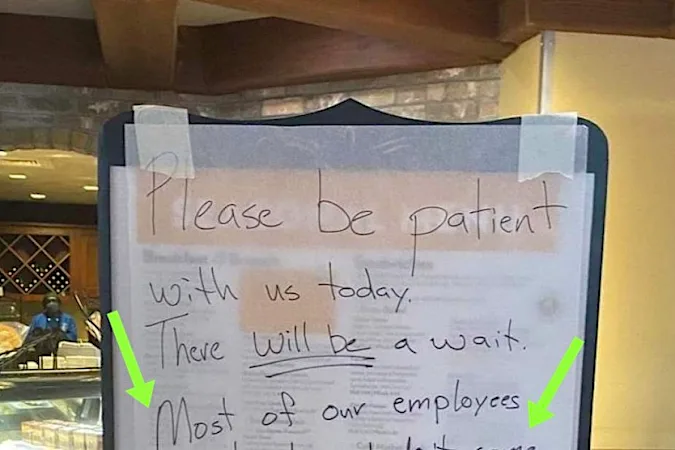 Restaurant's 'Brutally Honest' Sign Turns Heads Online