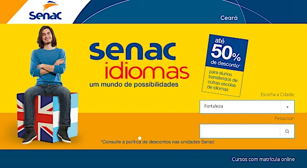 Senac abre vagas para cursos de idiomas em Fortaleza, Juazeiro do Norte e Iguatu