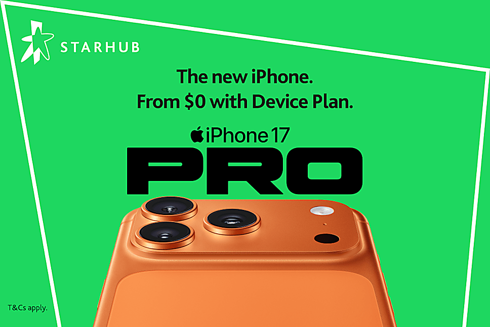 Buy the new iPhone 17 Pro from $0 with StarHub 2-year 5G Device Plan