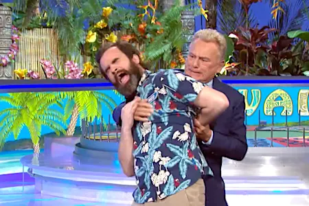 Pat Sajak Tackles 'Wheel Of Fortune' Contestant Mid-Show