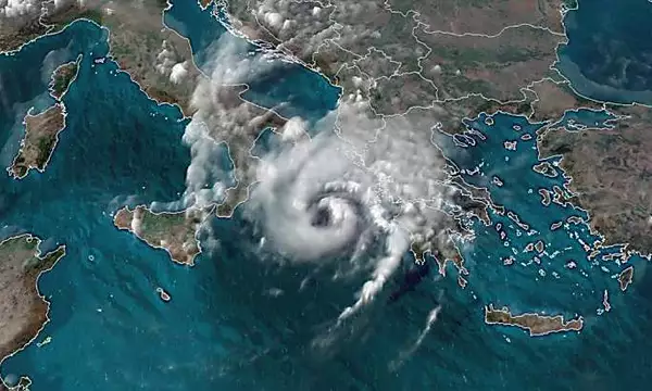 'Medicane,' a rare, hurricane-like storm in the Mediterranean, makes landfall in Greece