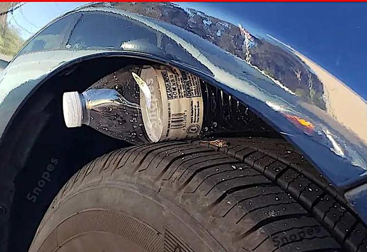 [Pics] Always Put a Plastic Bottle on Your Tires when Parked, Here's Why