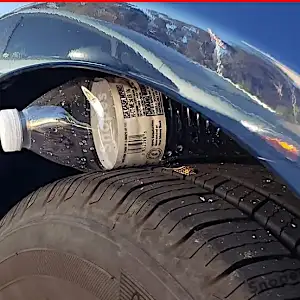 [Pics] Always Put a Plastic Bottle on Your Tires when Parked, Here's Why