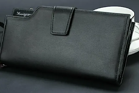 Capacious wallet made of ecological leather