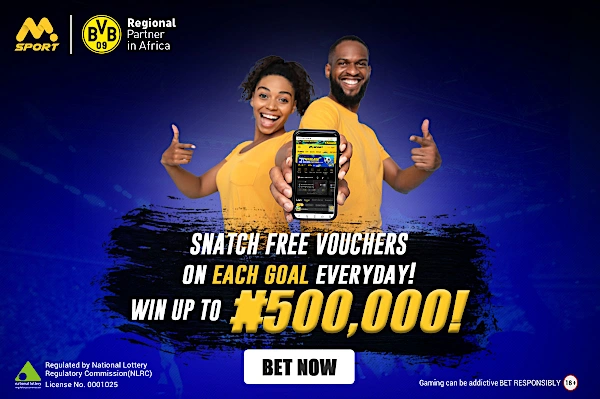 Get NGN500,000 CASH reward as you bet daily on MSport