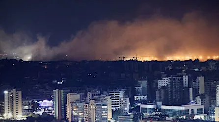 Así se vieron las explosiones de la artillería israelí antes de la incursión terrestre en el Líbano